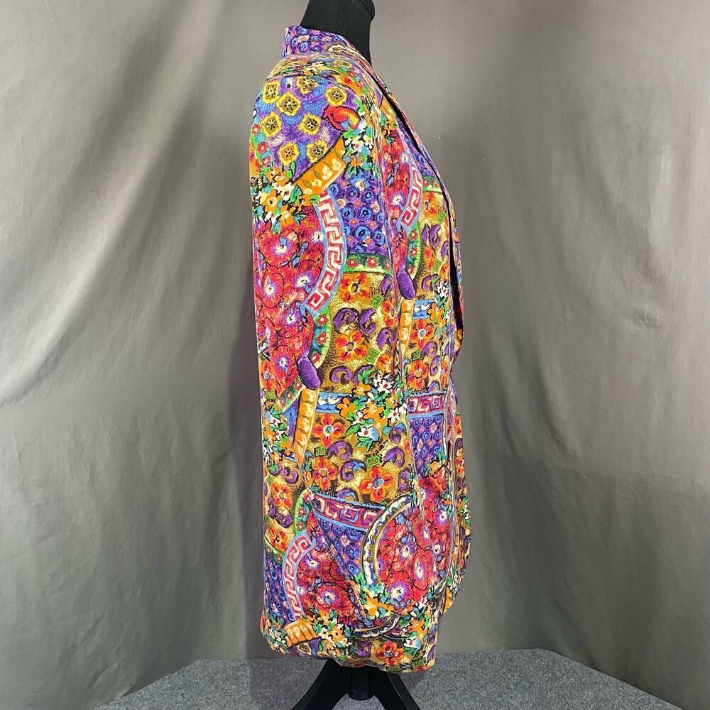 Vintage Diane Von Furstenberg Women’s 10 100% Silk Bohemian Floral Patchwork - Picture 4 of 13